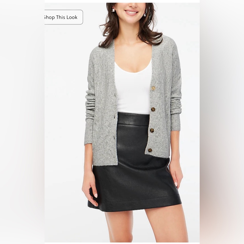 J. Crew Cable-knit cardigan sweater in extra-soft yarn Size XS NWT